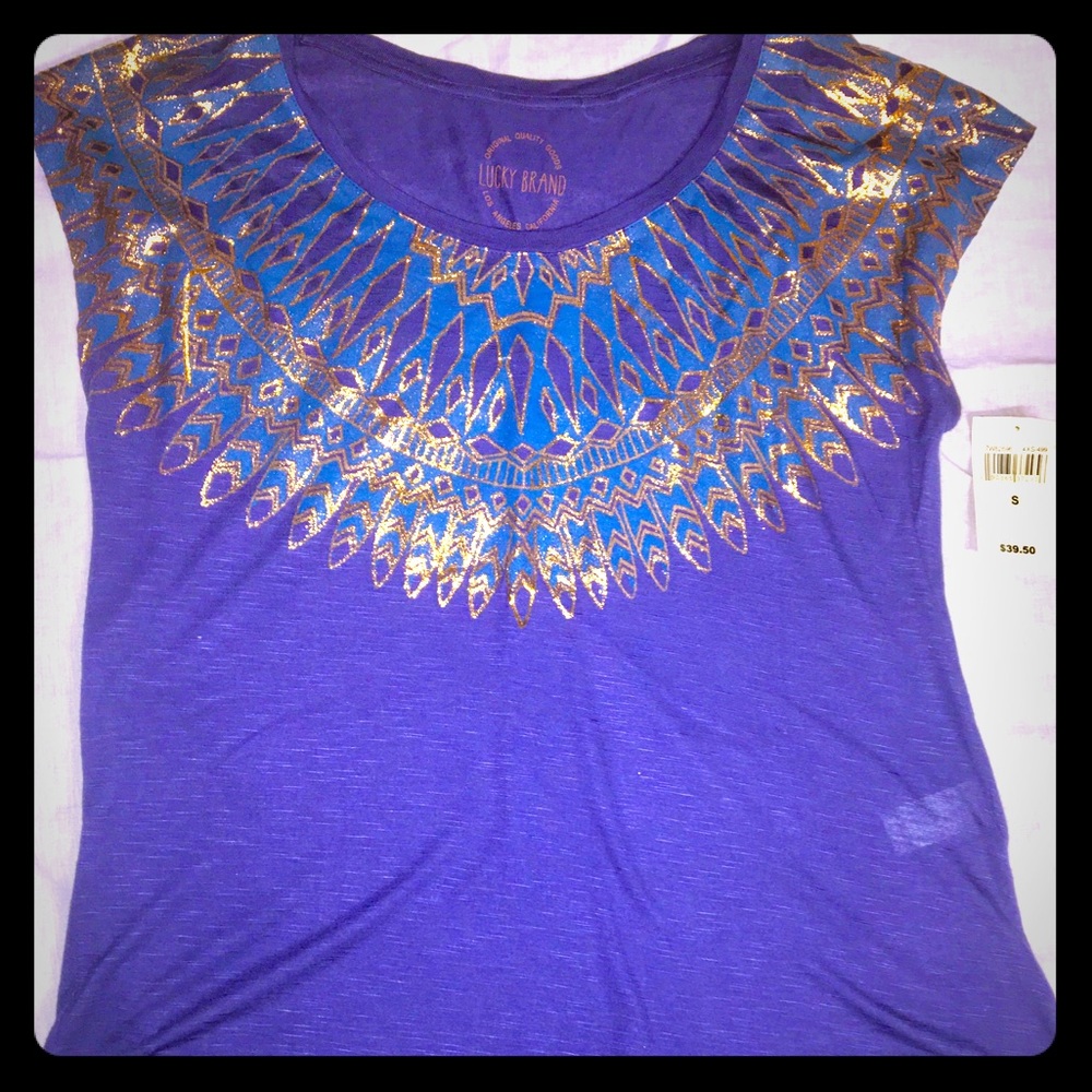 💰Lucky Brand Aztec Print Blouse Size S Ships Free